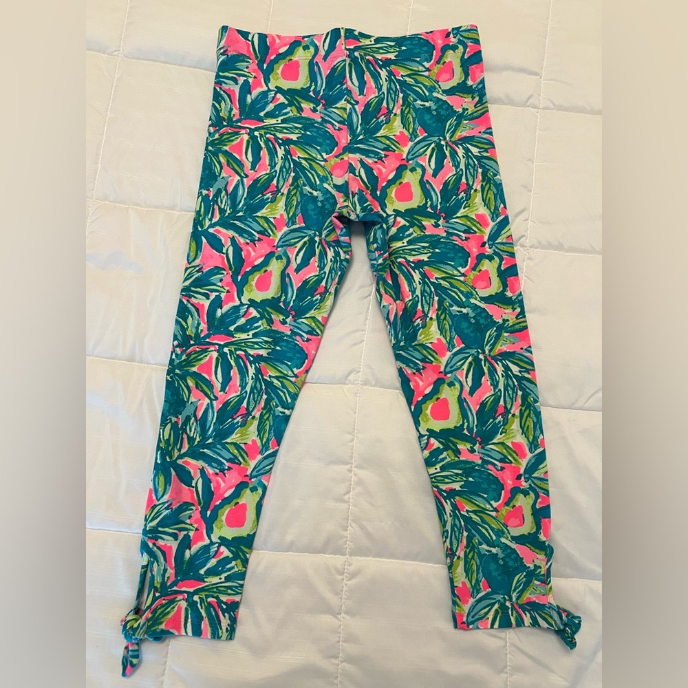Lilly Pulitzer Pink and Green Tropical Leggings